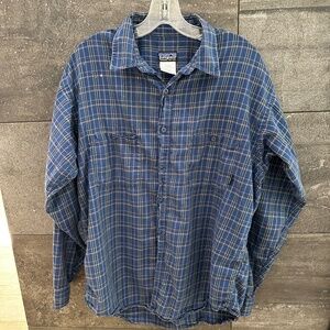 Patagonia Midweight Fjord Flannel  Plaid Shirt men's Size M
